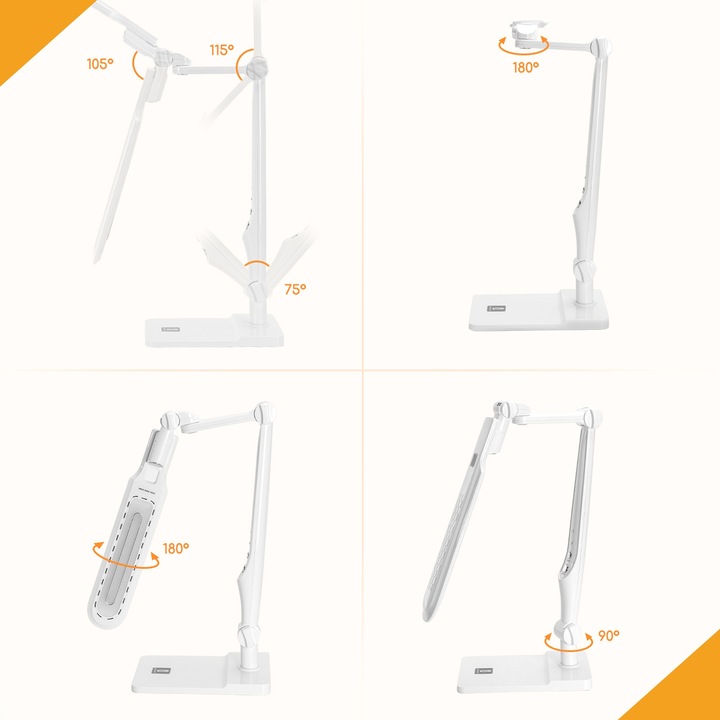 Lampka biurkowa Aigostar biały moc do 9 W