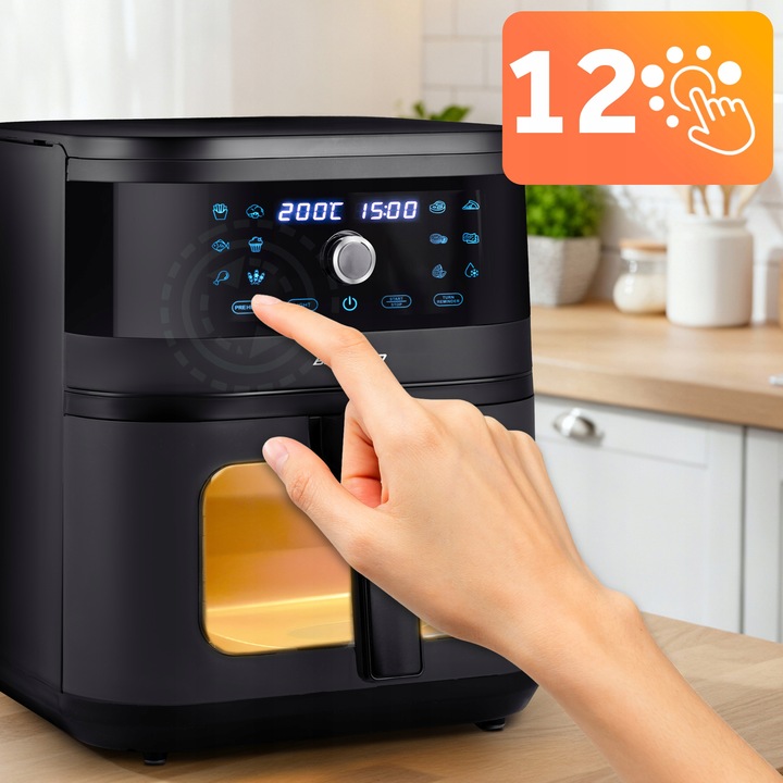 FRYTKOWNICA BEZTŁUSZCZOWA XL AIR FRYER DUŻA FRYTOWNICA 8L BERDSEN