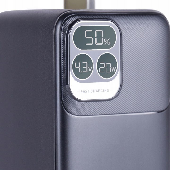 POWERBANK 50000 mAh, USB-C PD 22,5W SZYBKIE ŁADOWANIE QC POWER DELIVERY