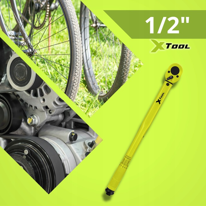 KLUCZ DYNAMOMETRYCZNY 1/2" 28-210Nm CrMO & CrV DO KÓŁ CERTYFIKAT KALIBRACJI