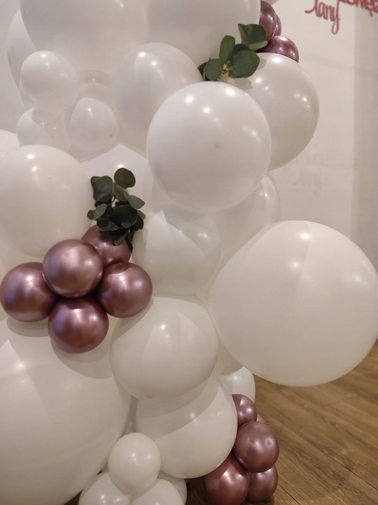 Balony Białe Duże Dekoracje Komunijne Zestaw Balonów Ślub Komunia