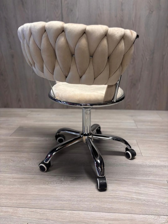 Krzesło obrotowe do biurka ucznia gabinetu regulowane welurowe