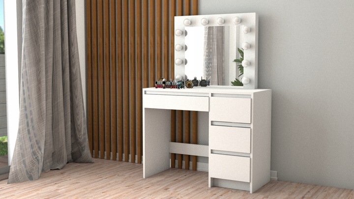 TOALETKA IZA 12 LED Z ŻARÓWKAMI DO WIZAŻU MAKIJAŻ