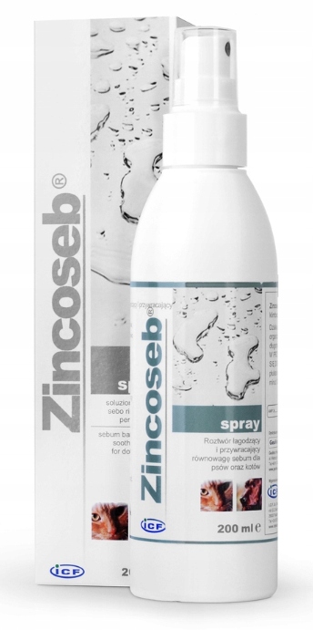 ZINCOSEB SPRAY 200 ML GEULINCX na problemy skórne psa kota