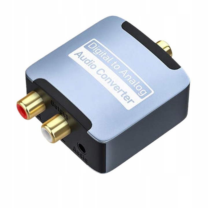 KONWERTER PRZEJŚCIÓWKA DAC ADAPTER OPTYCZNY COAXIAL TOSLINK DO 2x RCA