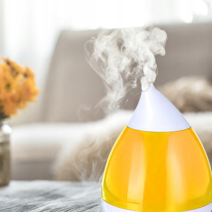 DYFUZOR NAWILŻACZ POWIETRZA CICHY LAMPKA LED 7 KOLORÓW 25W JONIZATOR