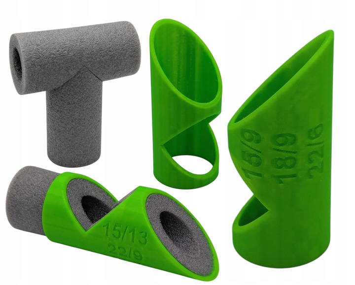 Zestaw 6 Sztuk SZABLON DO DOCINANIA OTULINY Izolacja Rur CIĘCIE PEX