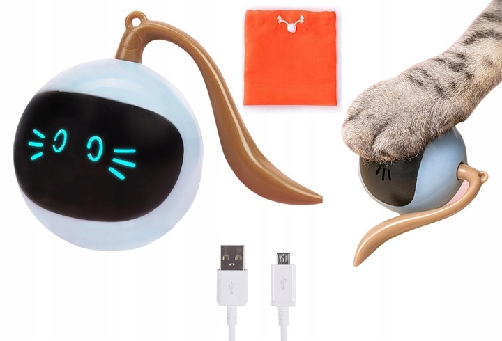Interaktywna automatyczna piłka dla kota usb I214