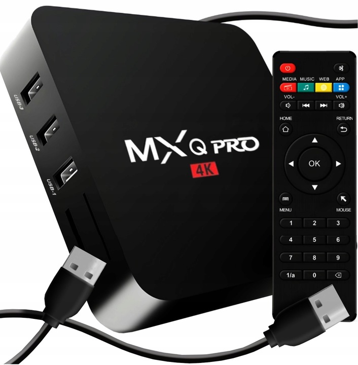 SMART TV BOX MXQ PRO 4K 1+8GB ANDROID 11.1 WIFI SD 5G DEKODER JĘZYK