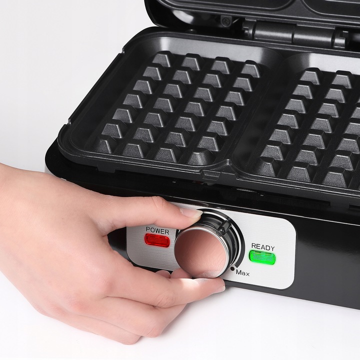 GOFROWNICA IDEAL 2DUŻE CHRUPIĄCE GOFRY MOCNA 2000W NIEPRZYWIERAJĄCA