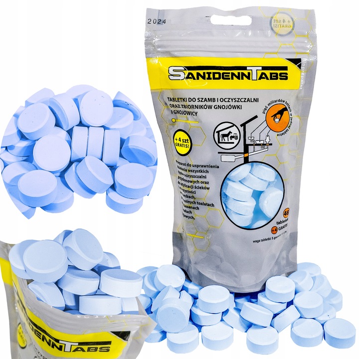 TABLETKI DO SZAMBA OCZYSZCZALNI BAKTERIE NA ROK SANIDENN TABS BIO
