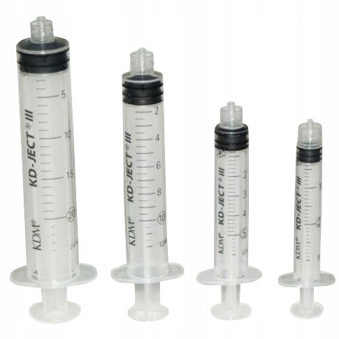 Strzykawka Iniekcyjna 3ML KD-Ject 3-częściowa Luer-Lock 100 szt.
