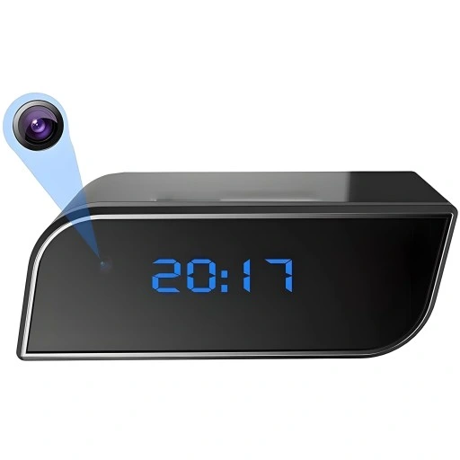 ZEGAR Z UKRYTA MINI KAMERA SZPIEGOWSKA WiFi BUDZIK