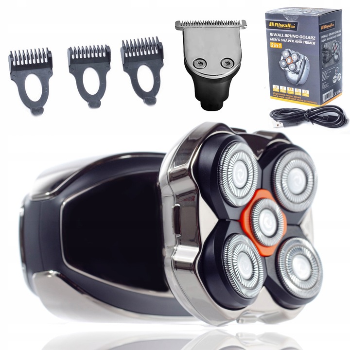 GOLARKA MĘSKA AKUMULATOROWA RIWALL RS-01 MASZYNKA DO GOLENIA 5D USBC