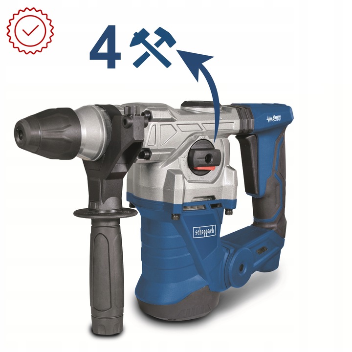 Lekki Młot Udarowy Wyburzeniowy SDS PLUS 2 Dłuta 5J 1,3kW SCHEPPACH