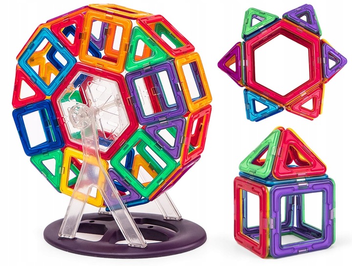 KLOCKI MAGNETYCZNE PANELE NEODYMOWE 76 EL ZESTAW