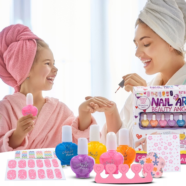 ZESTAW DO PIELĘGNACJI STUDIO SALON PAZNOKCI LAKIER DLA DZIECI DZIEWCZYNKI