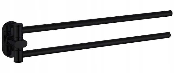 WIESZAK UCHWYT ŁAZIENKOWY PODWÓJNY NA RĘCZNIK ścienny CZARNY MAT BLACK