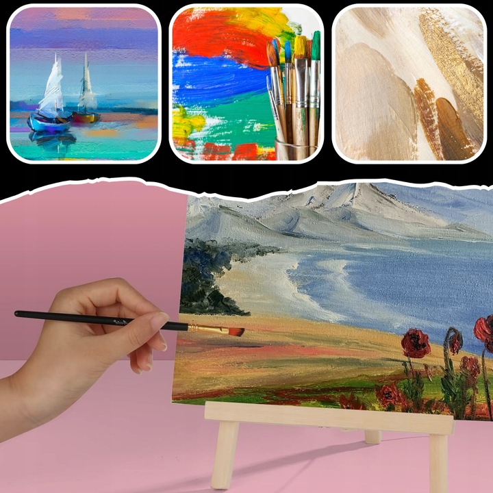 PŁÓTNO MALARSKIE DO MALOWANIA PODOBRAZIE BAWEŁNIANE 10szt 30x40 cm zestaw