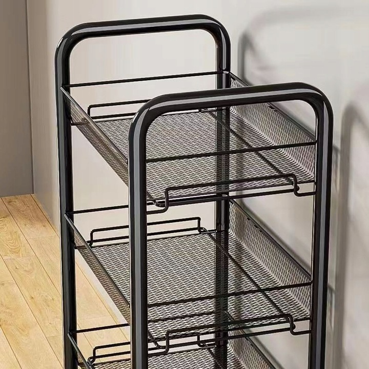 MOBILNY REGAŁ KUCHENNY ŁAZIENKOWY STOLIK NA KÓŁKACH METALOWY WÓZEK 4