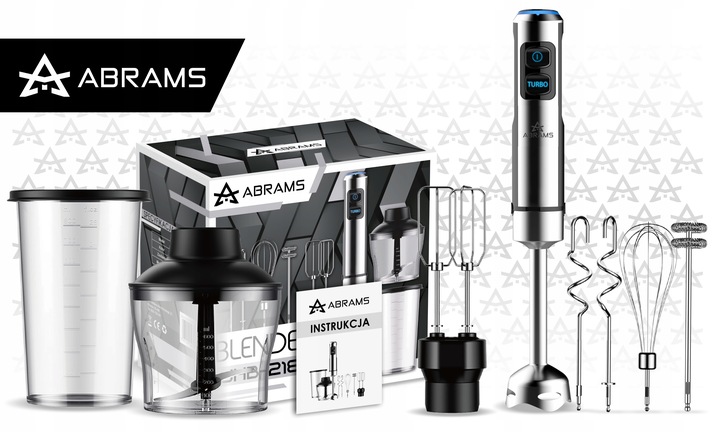 BLENDER RĘCZNY MIKSER WIELOFUNKCYJNY TRYB TURBO 1500 W OSTRZA TYTANOWE