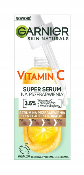 Garnier Serum Do Twarzy Z Witaminą C Zestaw: Dzień, Noc i Z Kwasami AHA BHA