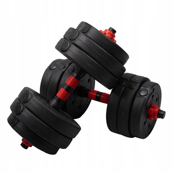 Hantle 20kg 2x10kg + SZTANGA GRYFY ZESTAW CIĘŻARKÓW DO ĆWICZEŃ REGULOWANE