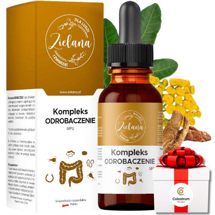 Oryginalny KOMPLEX ZIOŁOWY "ODROBACZENIE" 50ml ZIELANA piołun orzech MPU