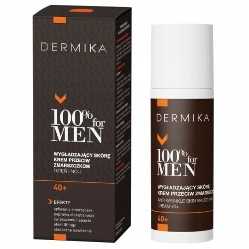 Dermika 100% For Men Wygładzający Skórę Krem Przeciw Zmarszczkom 40+ 50ml