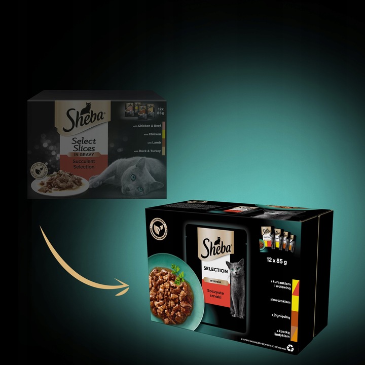 SHEBA Selection mokra karma dla kota Soczyste Smaki w sosie 12x 85g