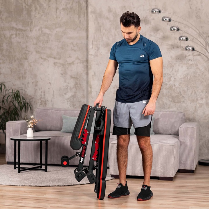 Ławka treningowa z ekspanderami regulowana hopsport 250 kg składana