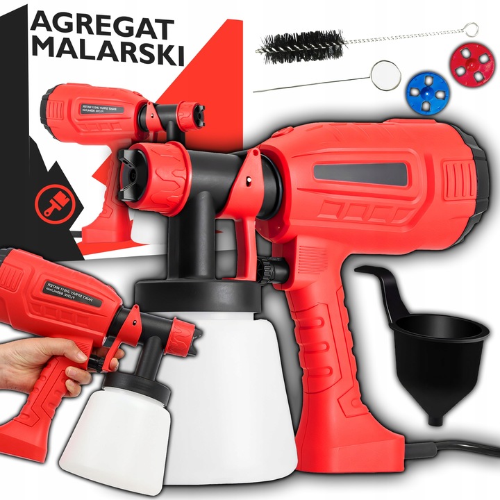 PISTOLET ELEKTRYCZNY NATRYSKOWY DO FARB 1200 ML AGREGAT MALARSKI 400W