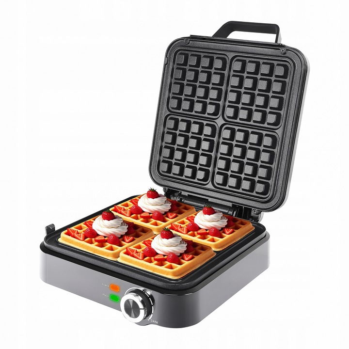 GOFROWNICA 4 GOFRY REGULACJA TEMPERATURY MOCNA 1500W NIEPRZYWIERAJĄCE