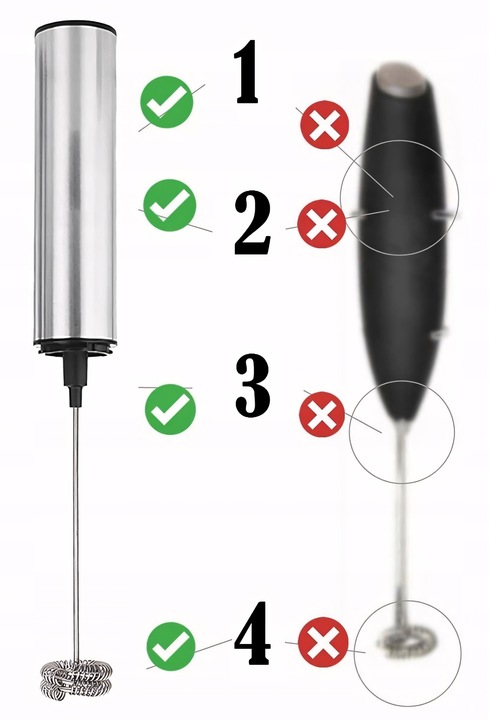 RĘCZNY SPIENIACZ MIKSER DO MLEKA KAWY ELEKTRYCZNY MINI BLENDER 11000