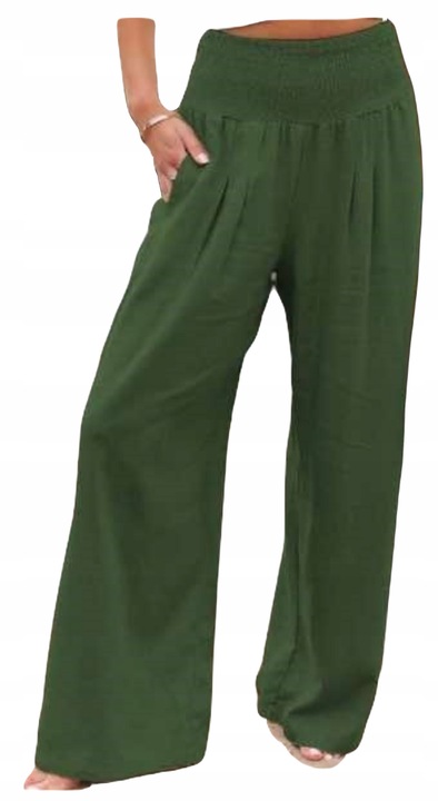 SZEROKIE luźne SPODNIE damskie KULOTY proste KOLORY