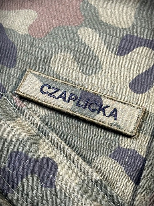 IMIENNIK nazwisko na mundur x 4 szt. ramka KHAKI, identyfikator na mundur