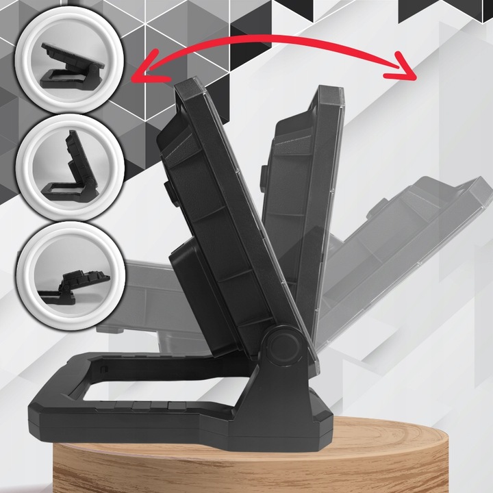 LAMPA ROBOCZA HALOGEN LED DO DEWALT Z USB 6500K PRZENOŚNA BUDOWLANA