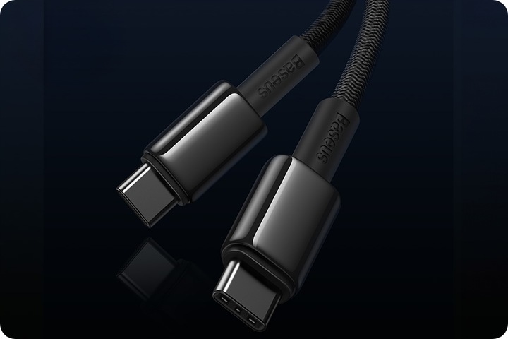 BASEUS KABEL USB-C TYPE-C SZYBKIE ŁADOWANIE PRZEWÓD 100W PD 5A QC 4.0 1M