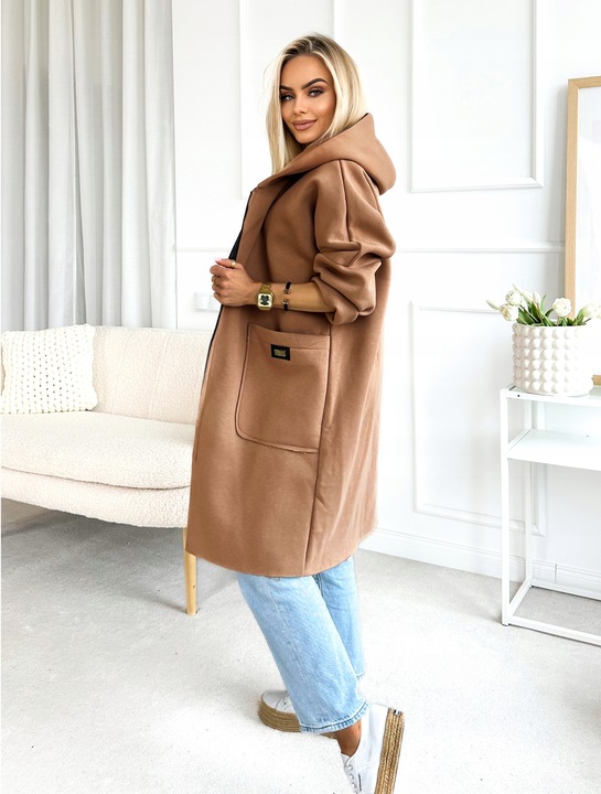 BLUZA DAMSKA gruba ciepła rozpinana dresowa PARKA kaptur KOLORY