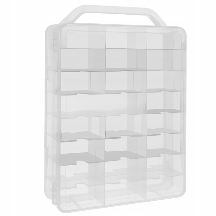 Półka Zamykana Walizka na Resoraki Autka Samochodziki Ekspozytor na 46 Aut