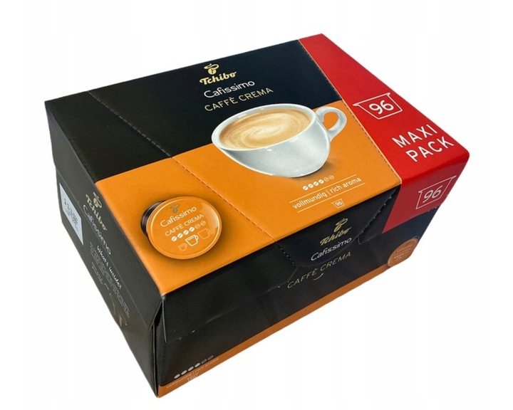 Tchibo Cafissimo Caffe Crema Vollmundig 96 kapsułek Import z Niemiec