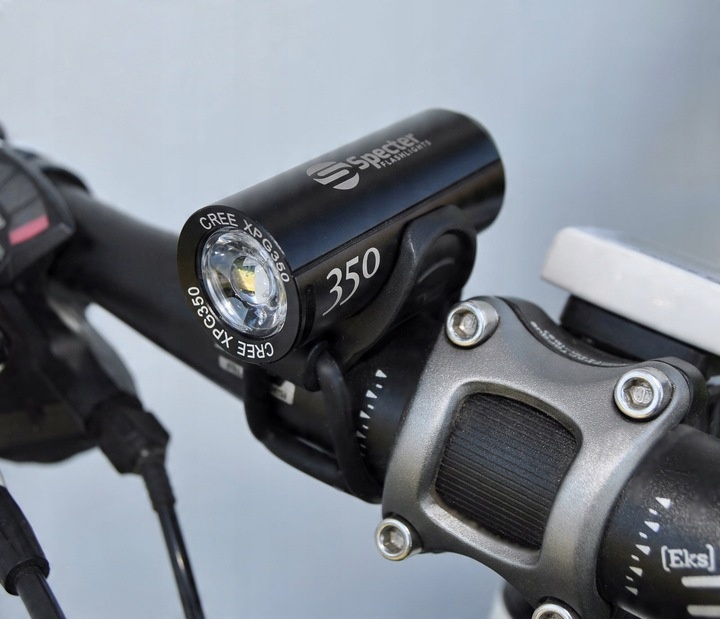 Przednia lampka ROWEROWA LED Specter XPG350 lm latarka uchwyt USB miejska