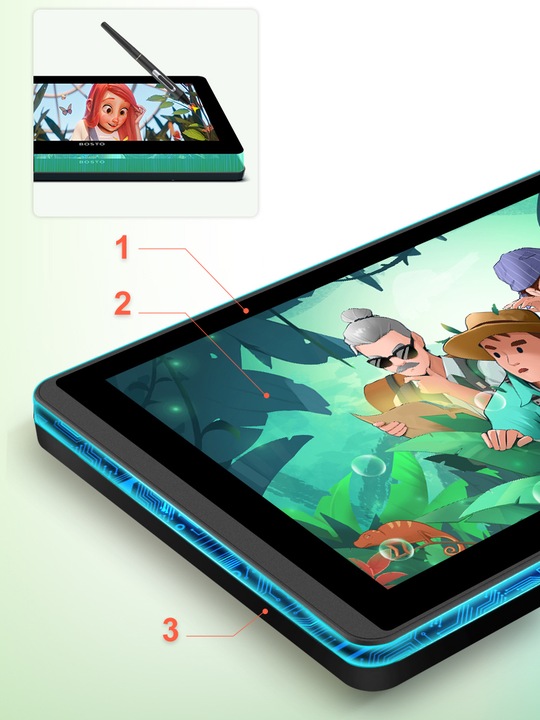 Tablet graficzny BOSTO 12HD-A LCD 8192 st 5080 LPI