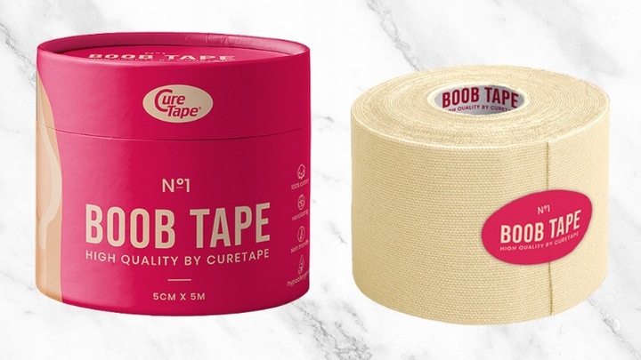 TAŚMA MODELUJĄCA PODNOSZĄCA BIUST Z NASUTNIKAMI BOOB CURETAPE 5CMX5M BEŻOWY