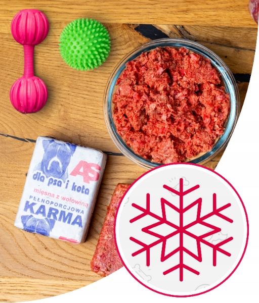 Karma dla Psa Mięso Mrożone Wołowe Bez Kości Surowe Świeże AS 10 kg BARF
