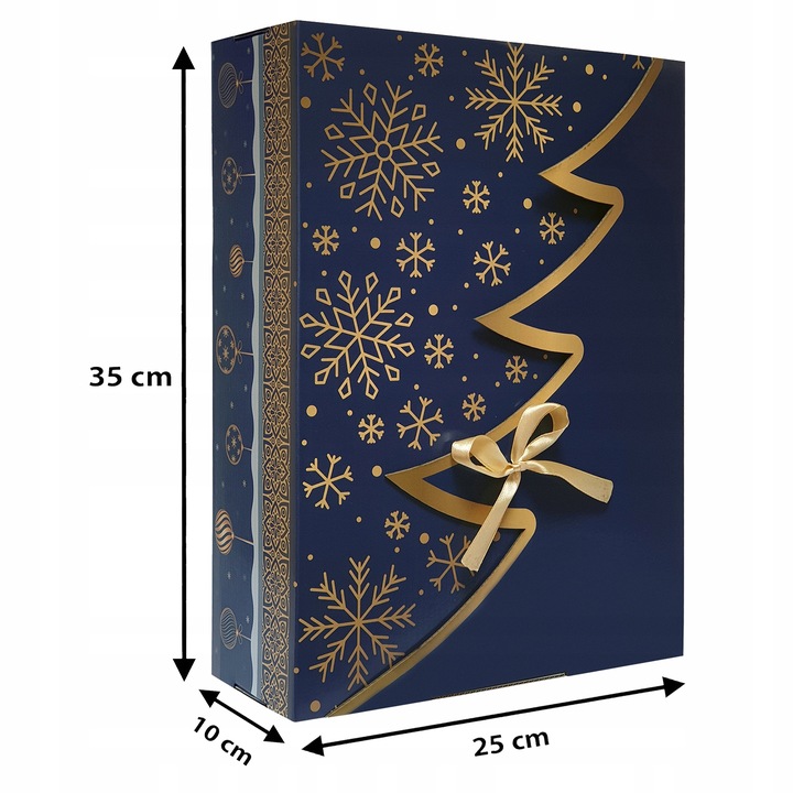 35x25x10 CM PUDEŁKO PREZENTOWE REKLAMOWE ŚWIĄTECZNE CHOINKA GRATIS 1605 C