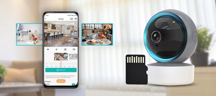 KAMERA OBROTOWA DOMOWA WEWNĘTRZNA NIANIA ELEKTRONICZNA WIFI NOC FULL