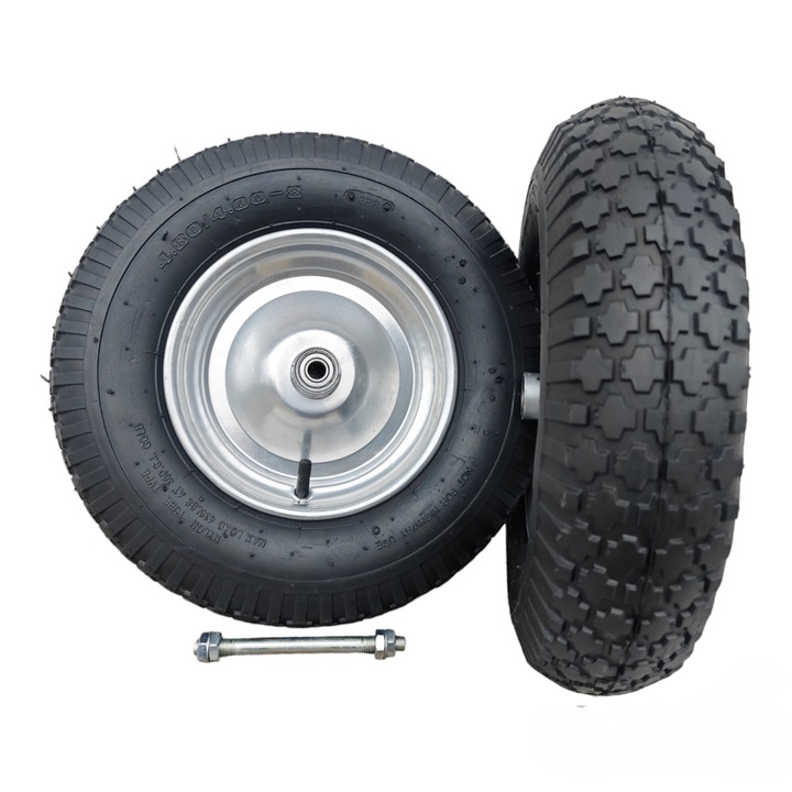 KOŁO DO TACZKI KÓŁKO 4.80/4.00-8 WÓZKA TACZEK 400x8 MOCNE OŚ OŚKA 2PR