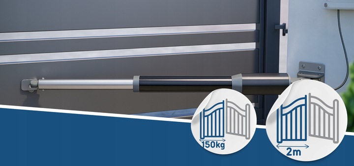 Zestaw do Bramy Dwuskrzydłowej DE200 2x2m 300kg WiFI Fotokomórka 4xPilot