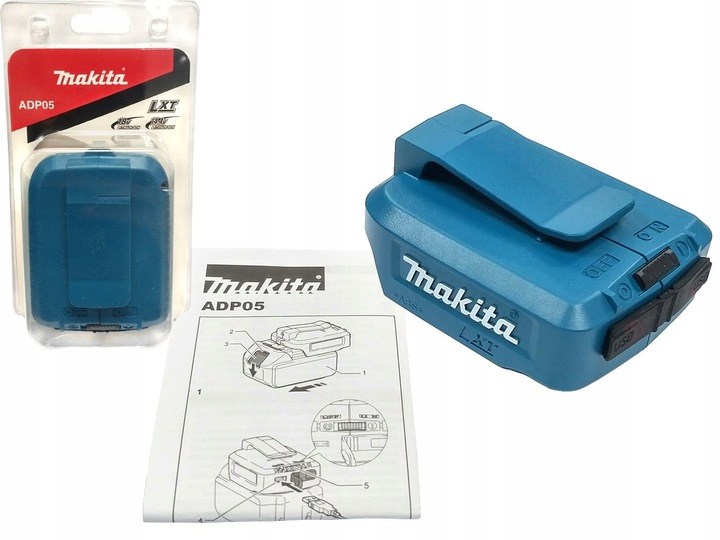 MAKITA Adapter ładowarka 2 x USB powerbank 18V 14,4V LXT ADP05